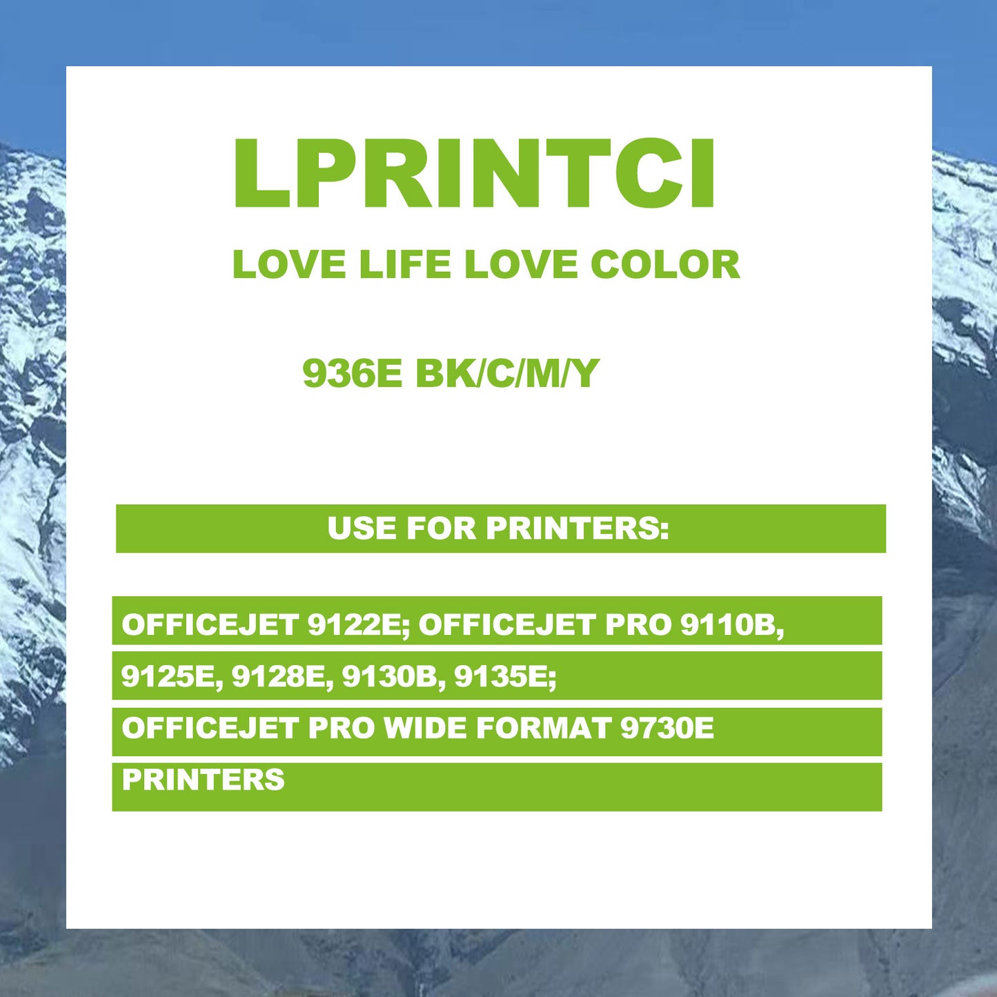 936 936e 936xl 936 XL Ink Cartridges Use for HP Printers OfficeJet 9122e 9110b 9125e 9128e 9130b 9135e and OfficeJet Pro Wide Format 9730e Printer 4-Pack (Cyan Magenta Yellow Black)