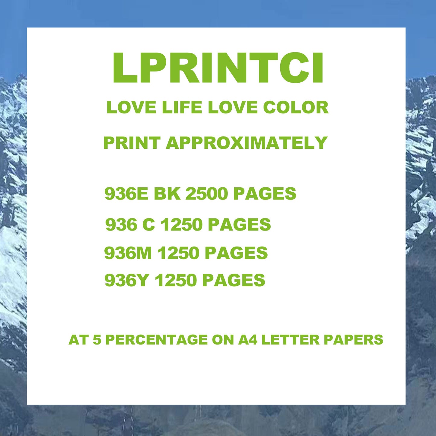 936 936e 936xl 936 XL Ink Cartridges Use for HP Printers OfficeJet 9122e 9110b 9125e 9128e 9130b 9135e and OfficeJet Pro Wide Format 9730e Printer 4-Pack (Cyan Magenta Yellow Black)