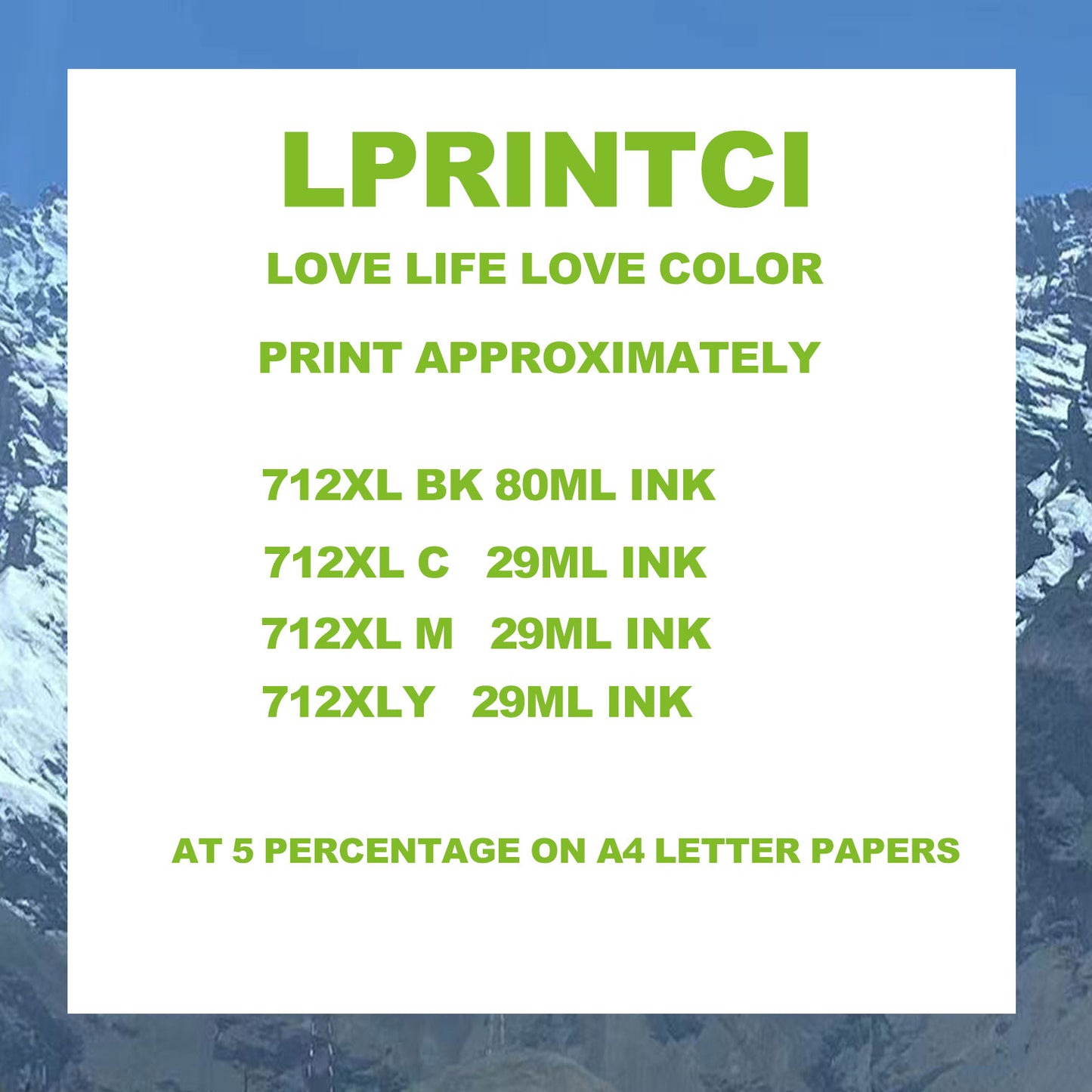 High Yield 712 712XL Ink Cartridges 2xBlak Cyan Magenta Yellow Use for HP 712 DesignJet T650 T630 T230 T210 Studio Plotter Printers(5 Pack)